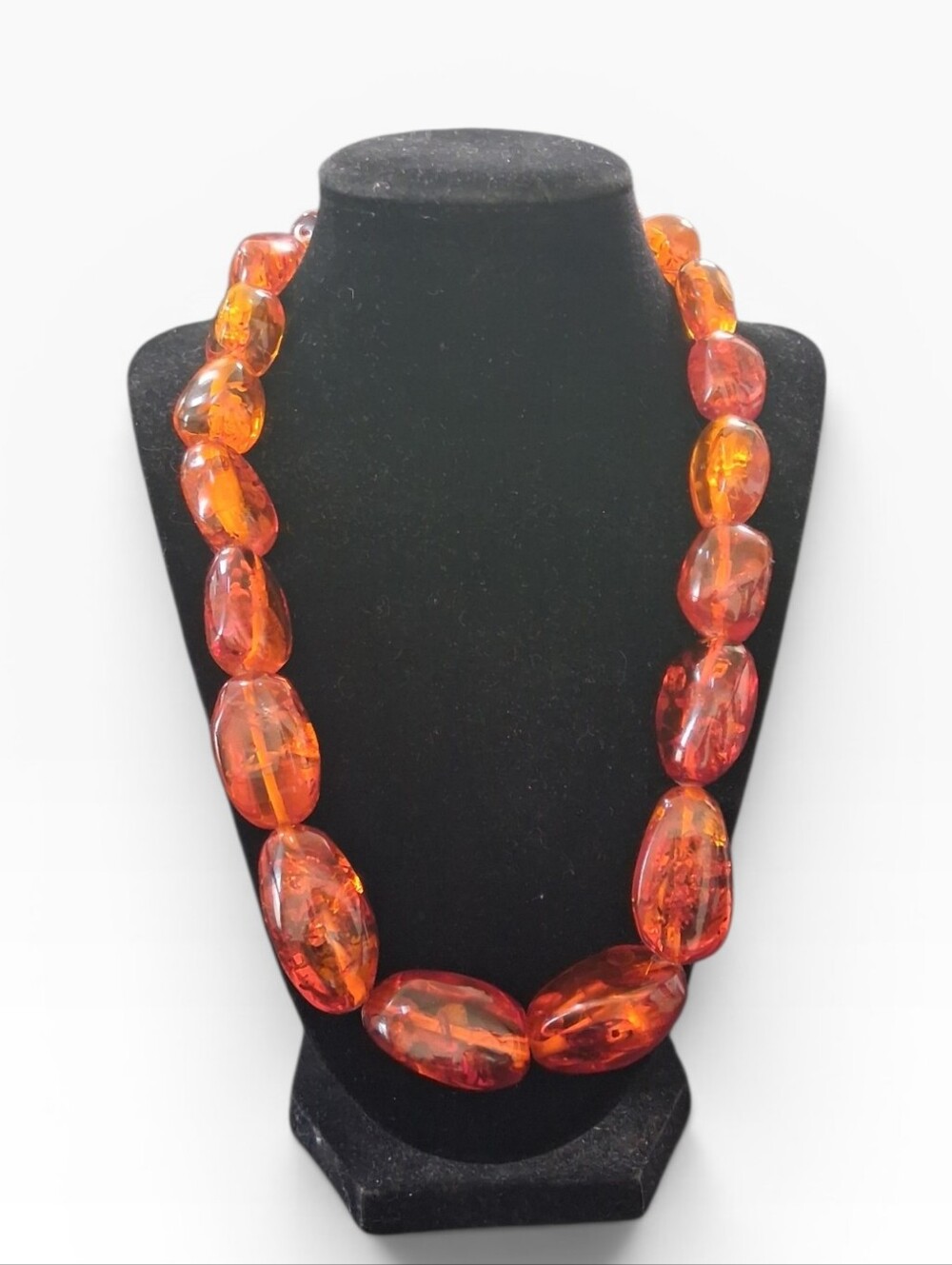 Vintage Mega-Statement Baltic Amber Nugget Necklace - 14K Gold Clasp